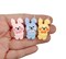 Cute Bunny Charms, 6 pieces in Mixed Pastel Colors, Adorabilities